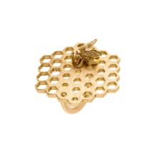 Geometryczny pierścionek plaster miodu z kolekcji Apis