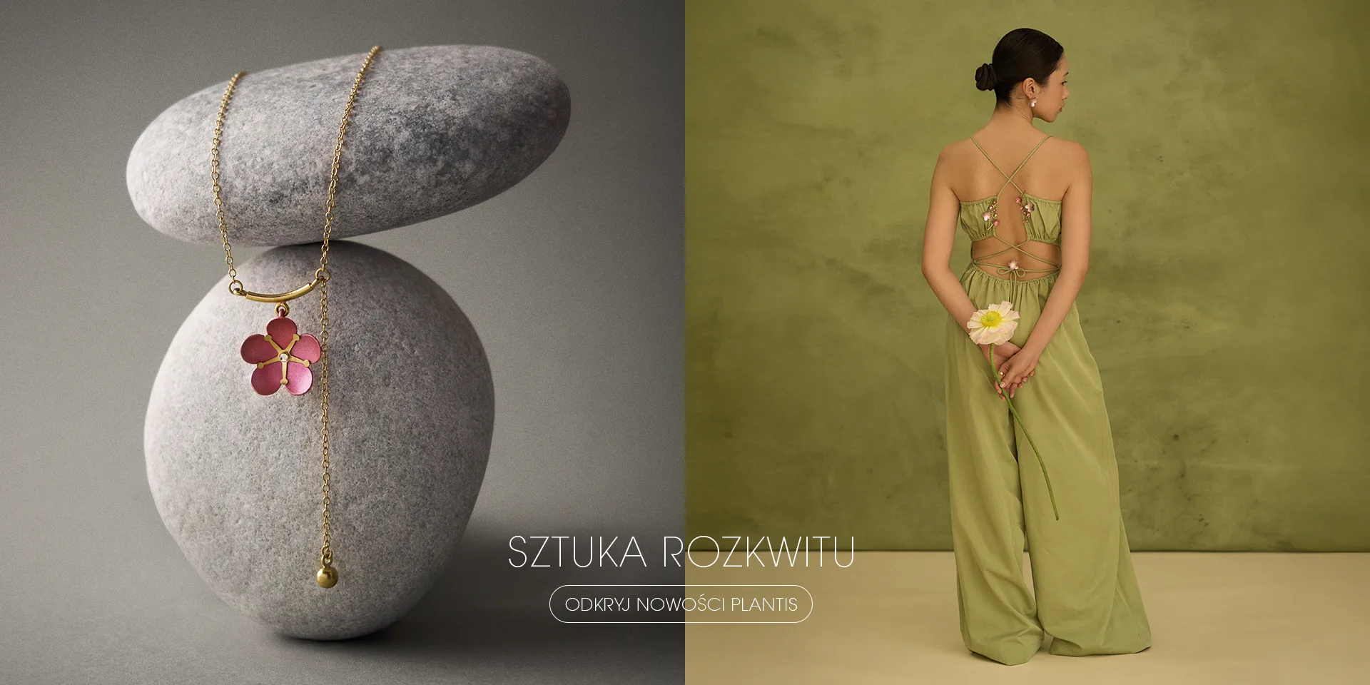 Naszyjnik z różowym kwiatem wiśni marki ORSKA